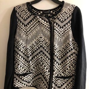 Women’s Lucky Brand black pattern jacket size L